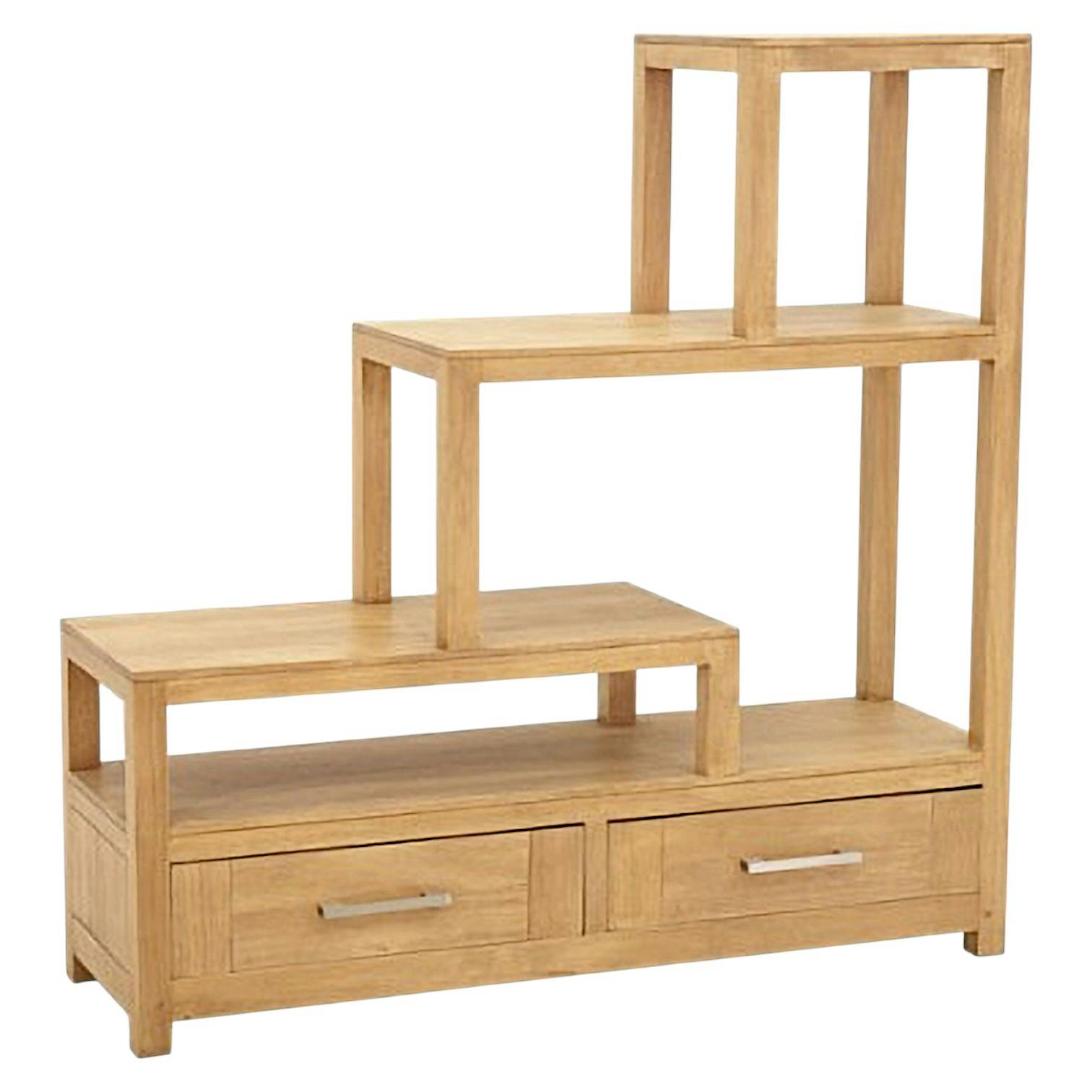 Etagère escalier 2 tiroirs ATTAN 112x35x115cm
