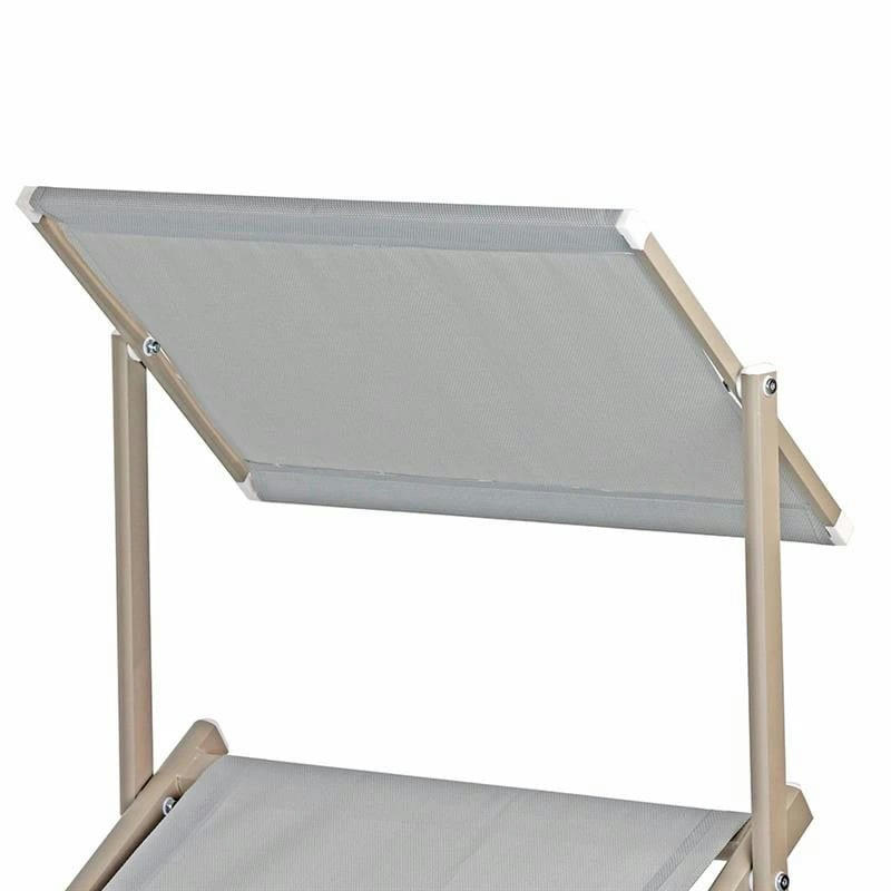 BAGNINO - Transat en aluminium écru