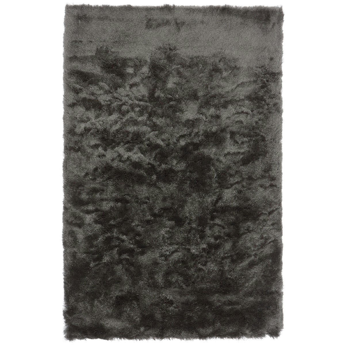 GOSSIP - Tapis shaggy doux en Polyester Gris anthracite 120x180 cm