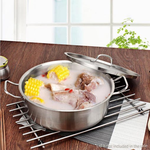 SOGA Stock Pot Stainless Steel Without Lid 83L 18/10