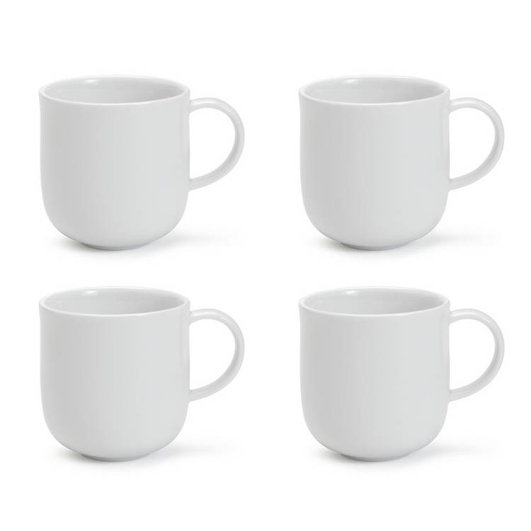 Habitat Riko Set of 4 Mugs - White