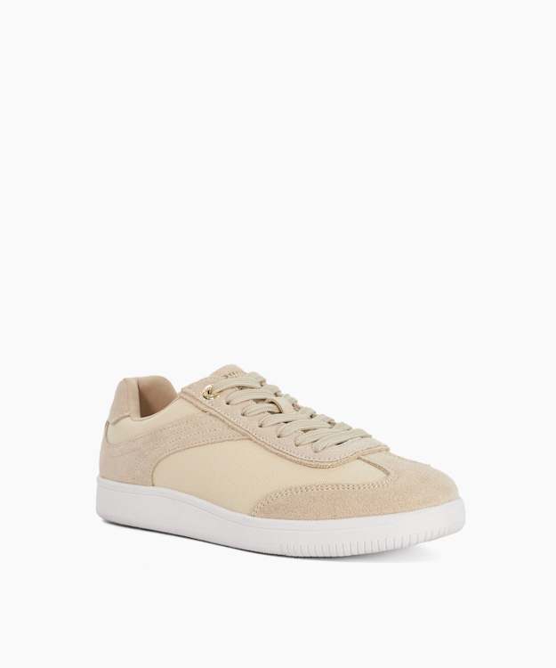 Emilias Sand - Leather Lace-Up Trainers