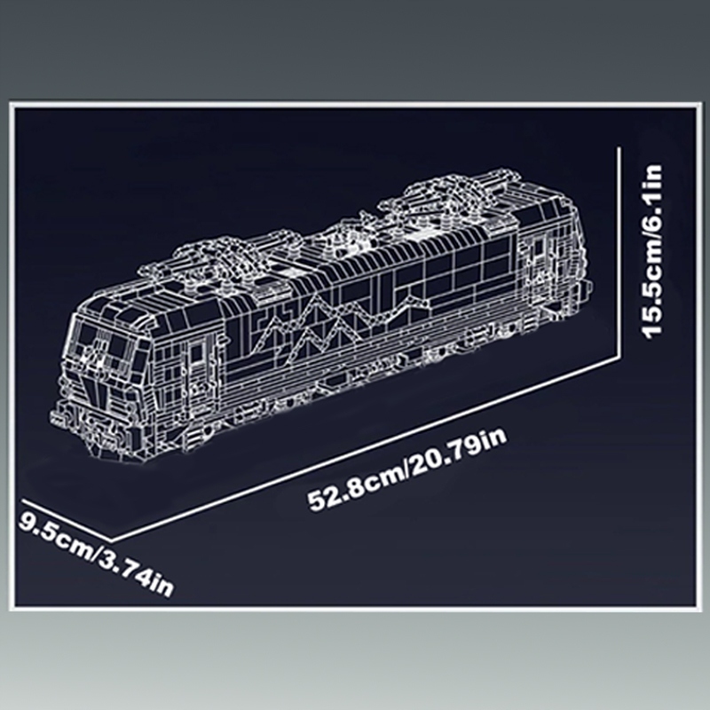 Klocki konstrukcyjne MouldKing MK12045 Lokomotywa Vectron 3072 sztuki dla dzieci