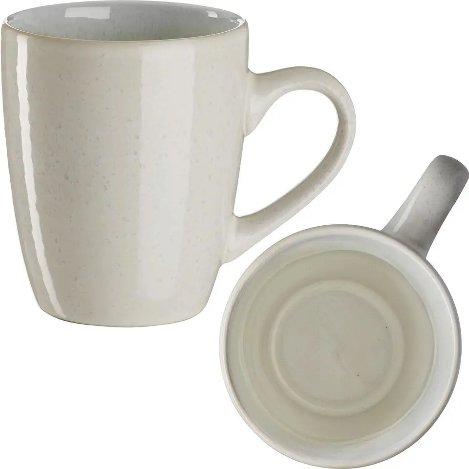 tectake Serviesset Mare van aardewerk, voor 6 personen, Grijs