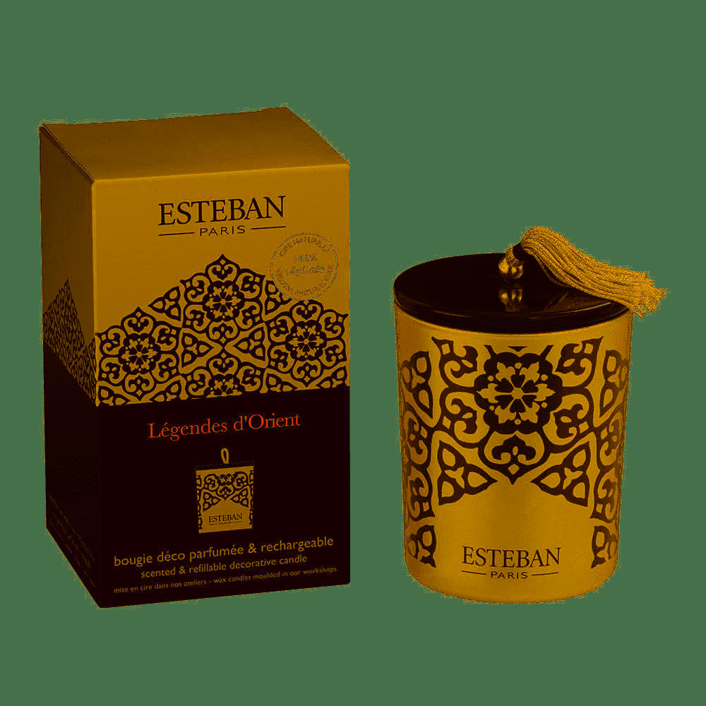 LÉGENDES D'ORIENT - Bougie déco parfumée rechargeable
