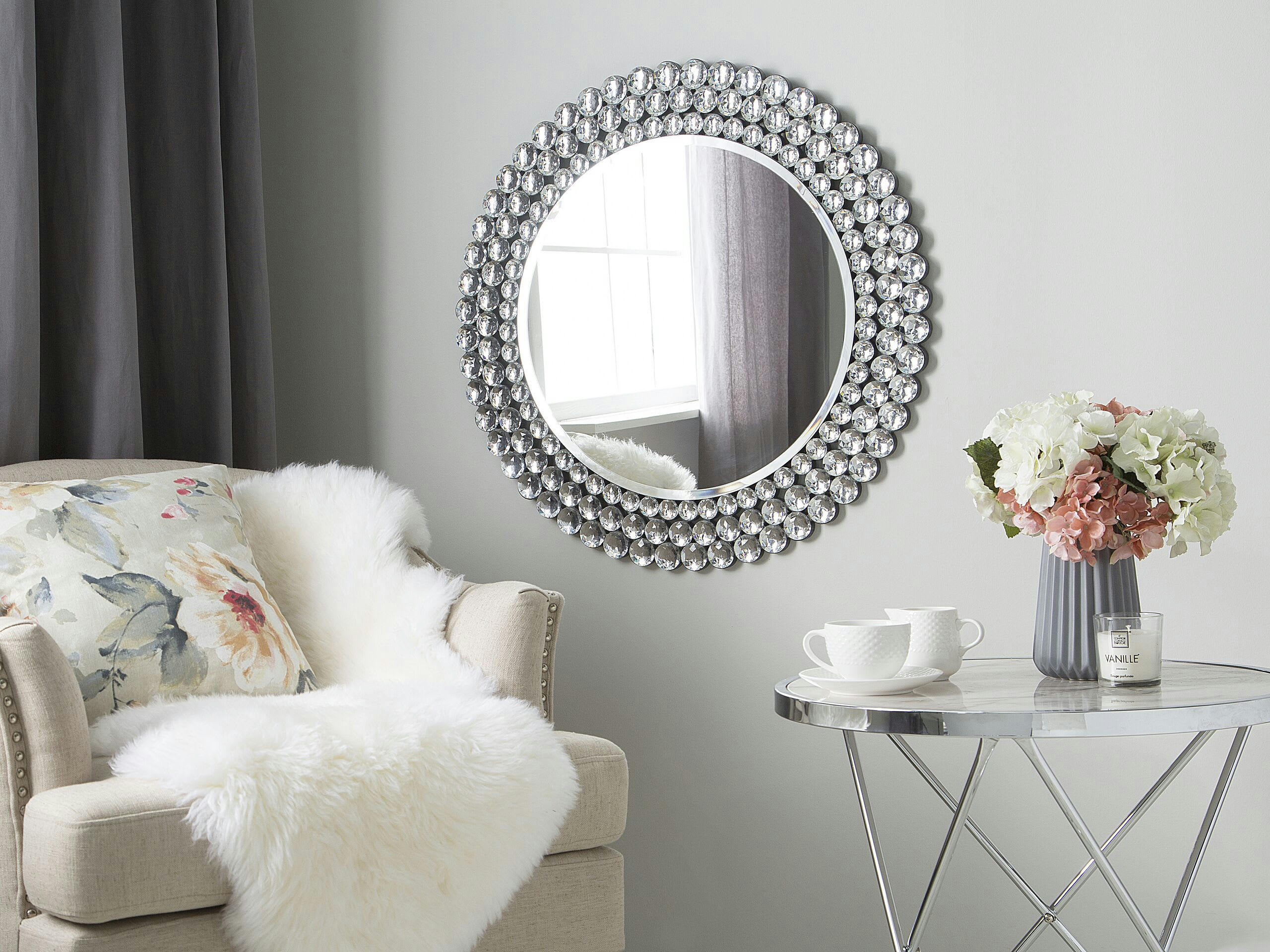STENAY - Miroir en bois d'ingénierie argenté 70x70