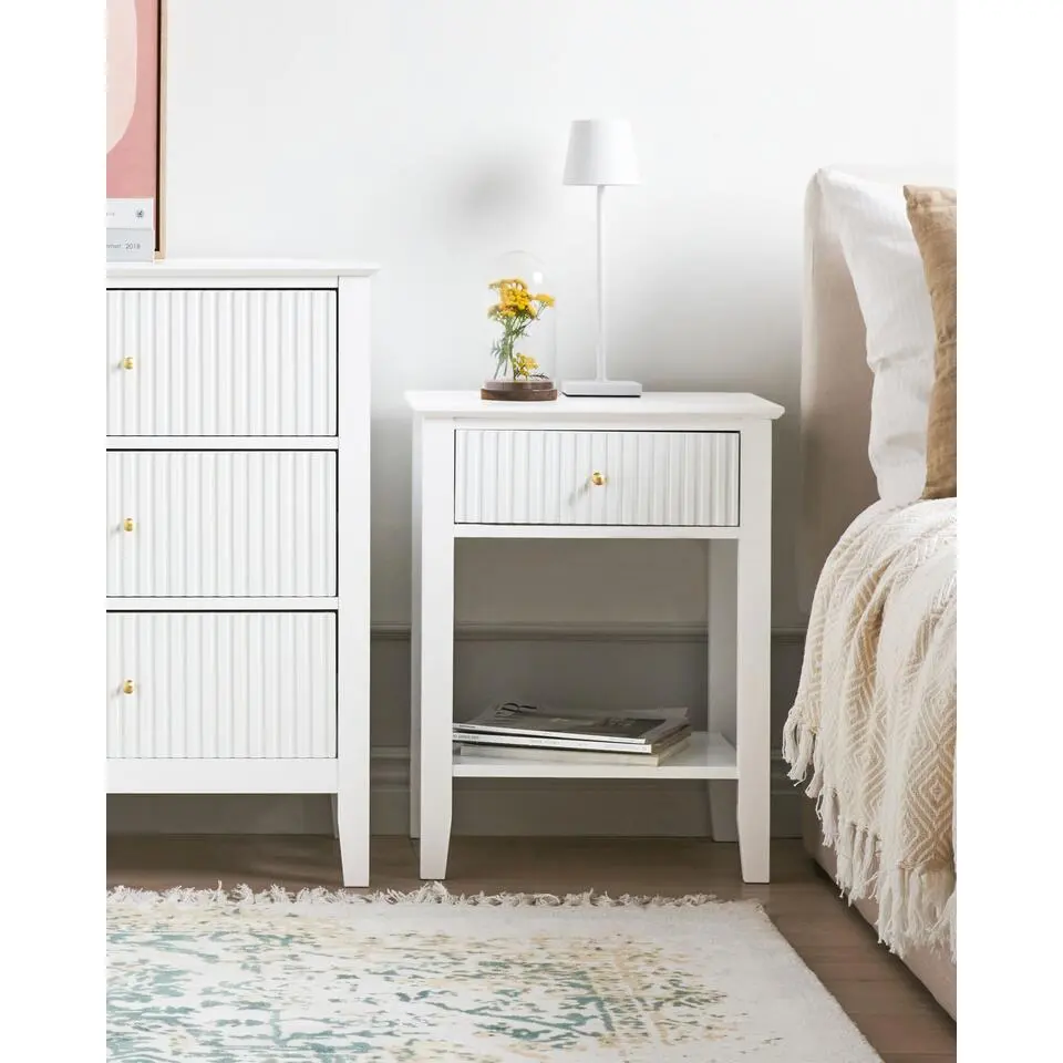 ASSISI - Nachtkastje 1 lade - Wit - MDF