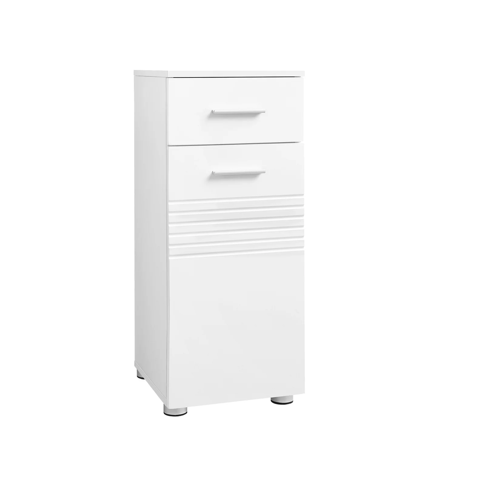 Placard salle de bain quadrillage blanc