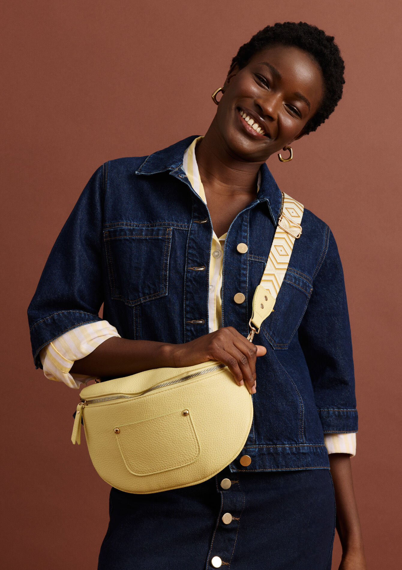 Heuptas met geweven band