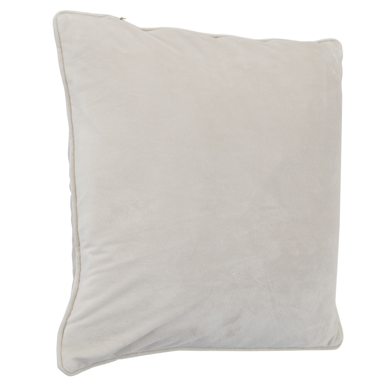 Housse de coussin carrée en velours beige