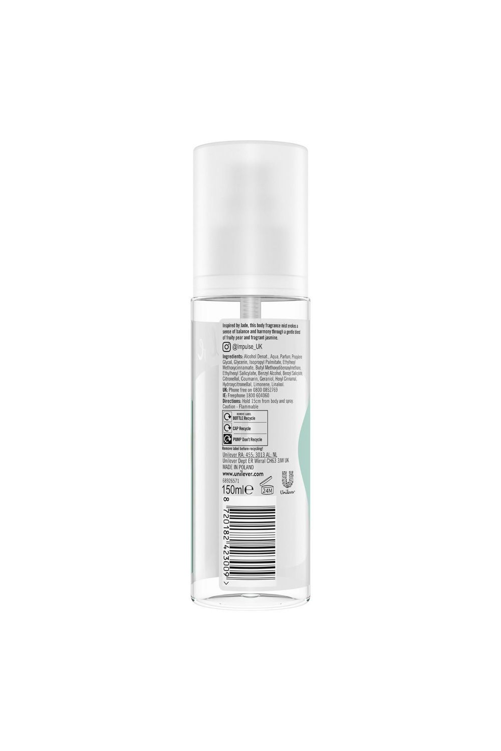 Impulse Balanced Mind 'Body Mist' 3x150ml Fruity, Jasmine, Vanilla