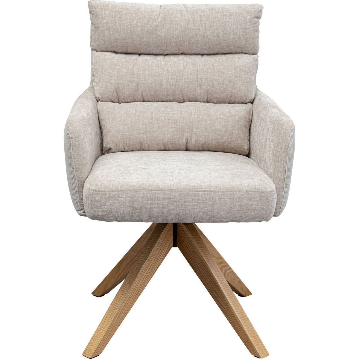 Kare Design Draaistoel met armleuningen Bosse creme