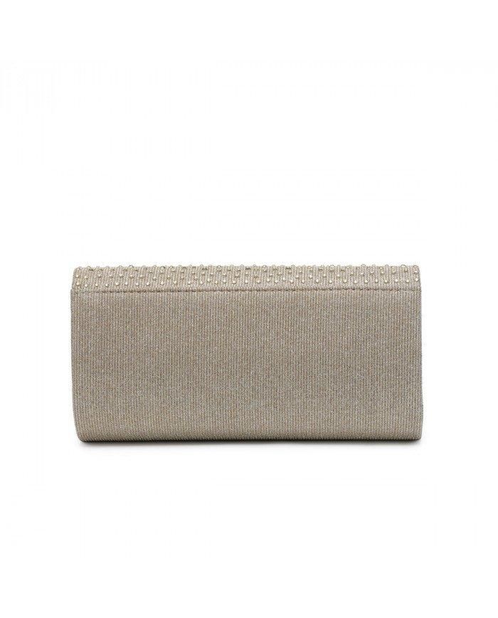 JFY Diamante On The Flap Over Cover Glitter Clutch Bag