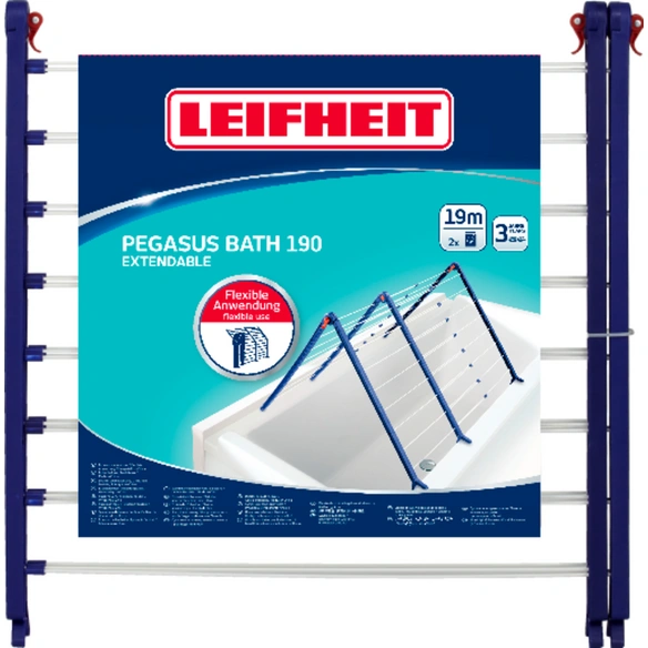 Badewannenwäschetrockner »Pegasus Bath 190«, klappbar, blau-weiß