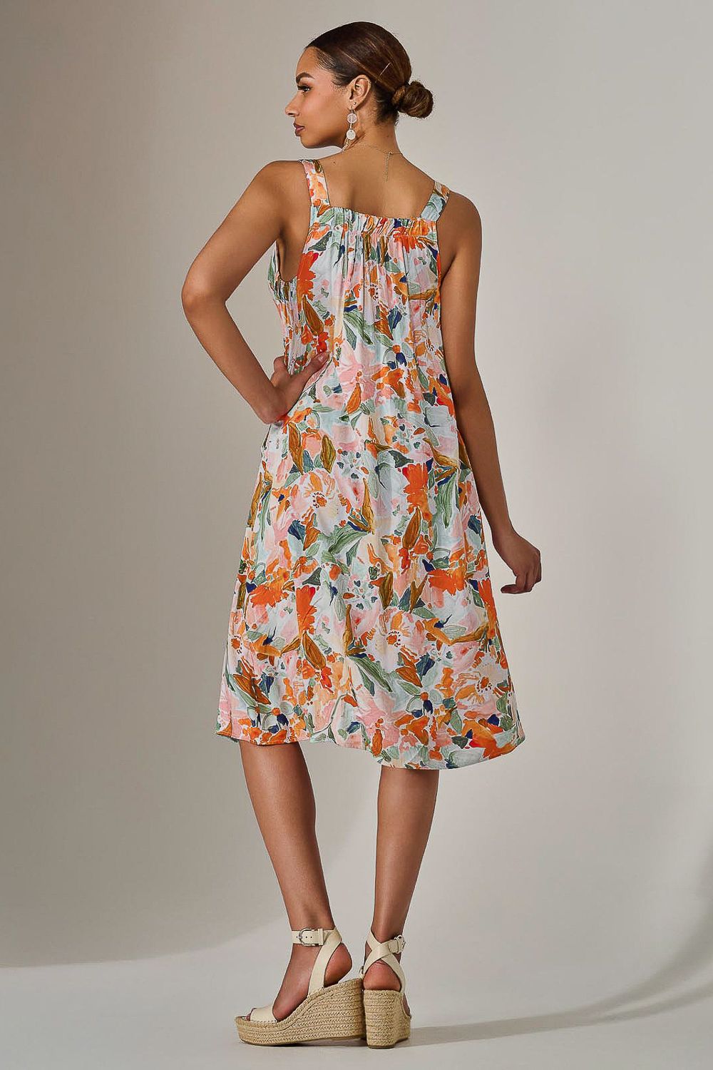 Jolie Moi A-Line Pocket Smock Dress