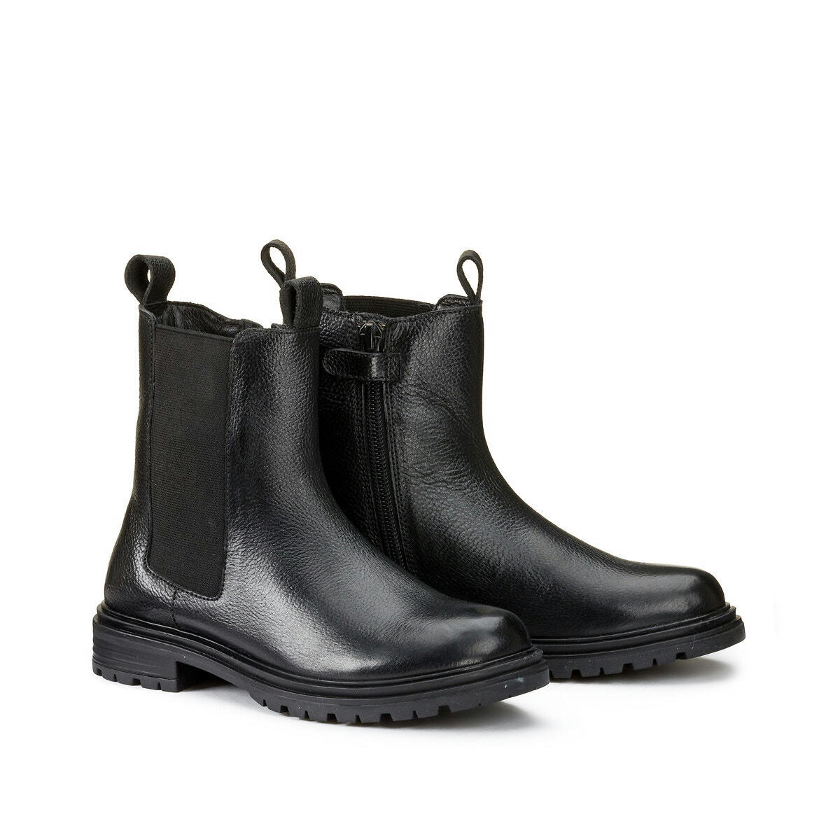 Bottines montantes cuir