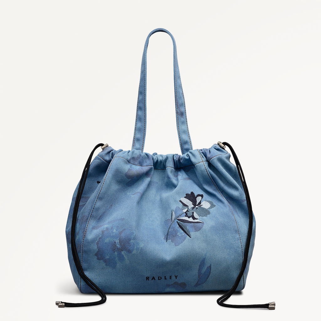 Eden Row - Denim - Large Open Top Tote