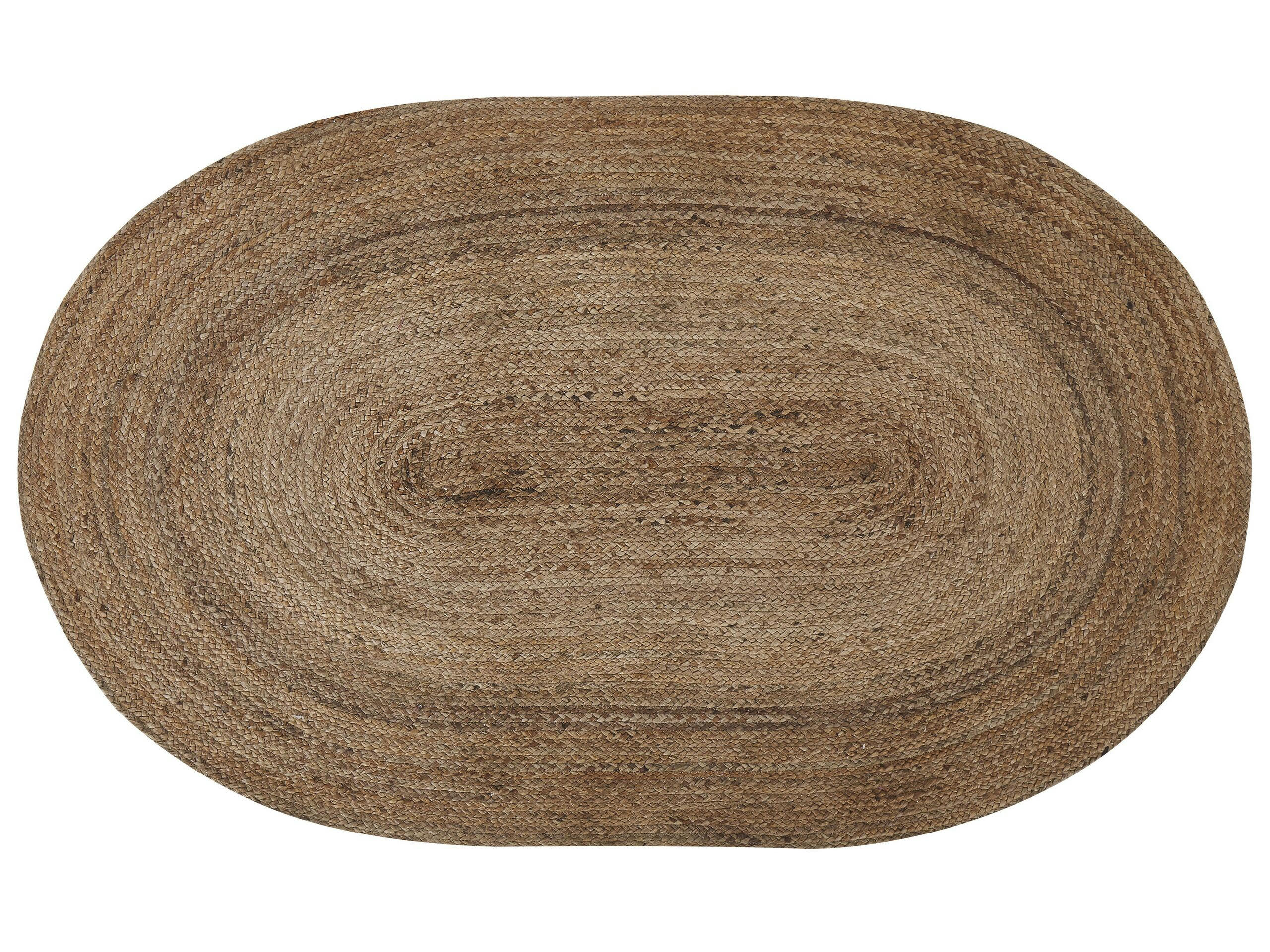 DEMIRCI - Tapis en tissu beige 150x100cm