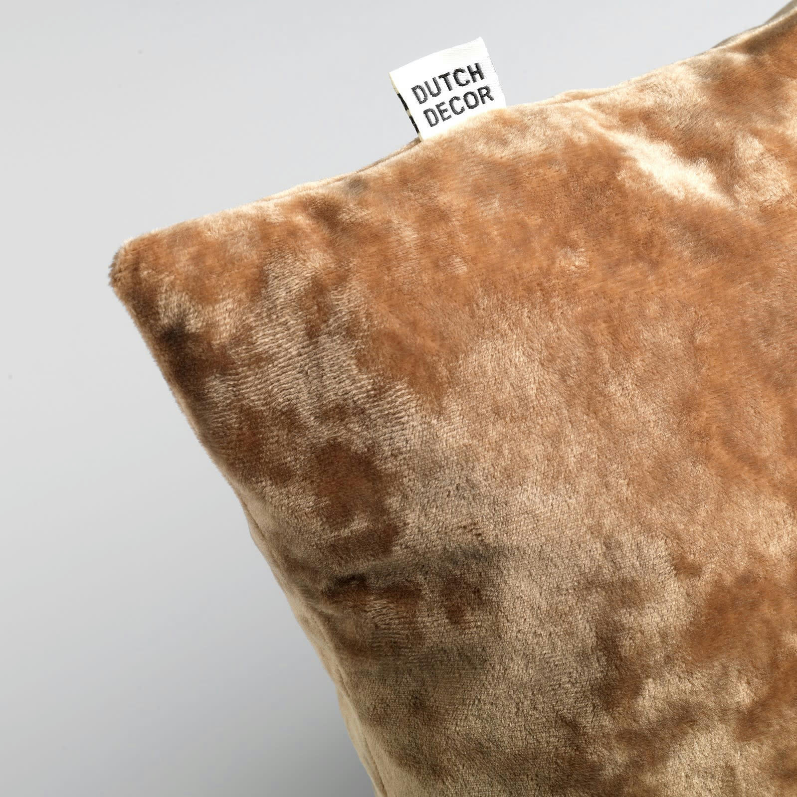 SKY - Coussin - marron en velours 45x45 cm uni