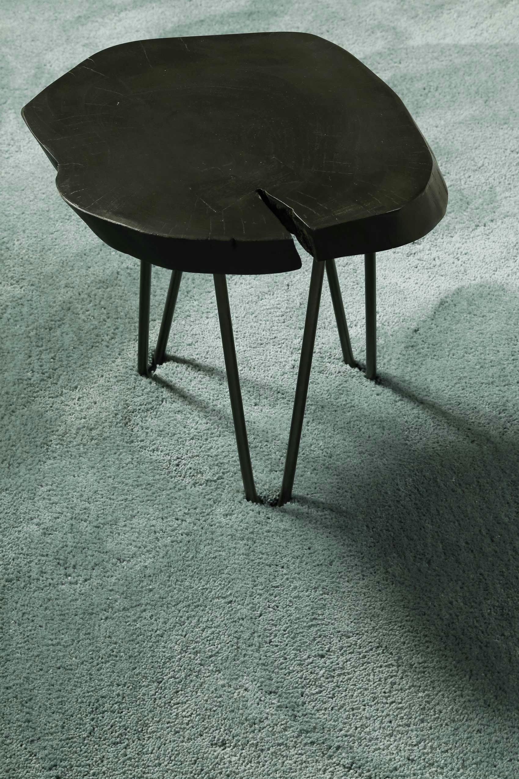 PISA - Tapis en microfibre dense vert bleu grisé 70x140 cm