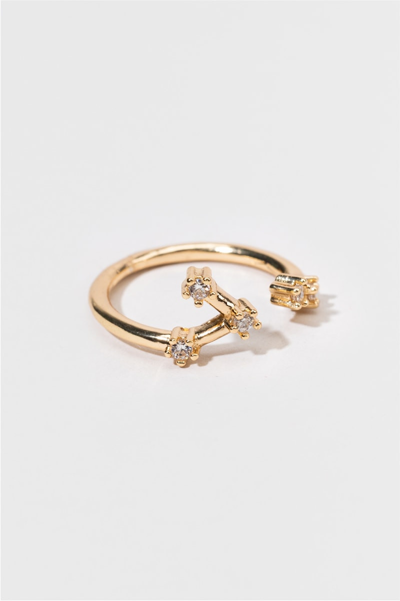 Zodiac Constellation CZ Ring