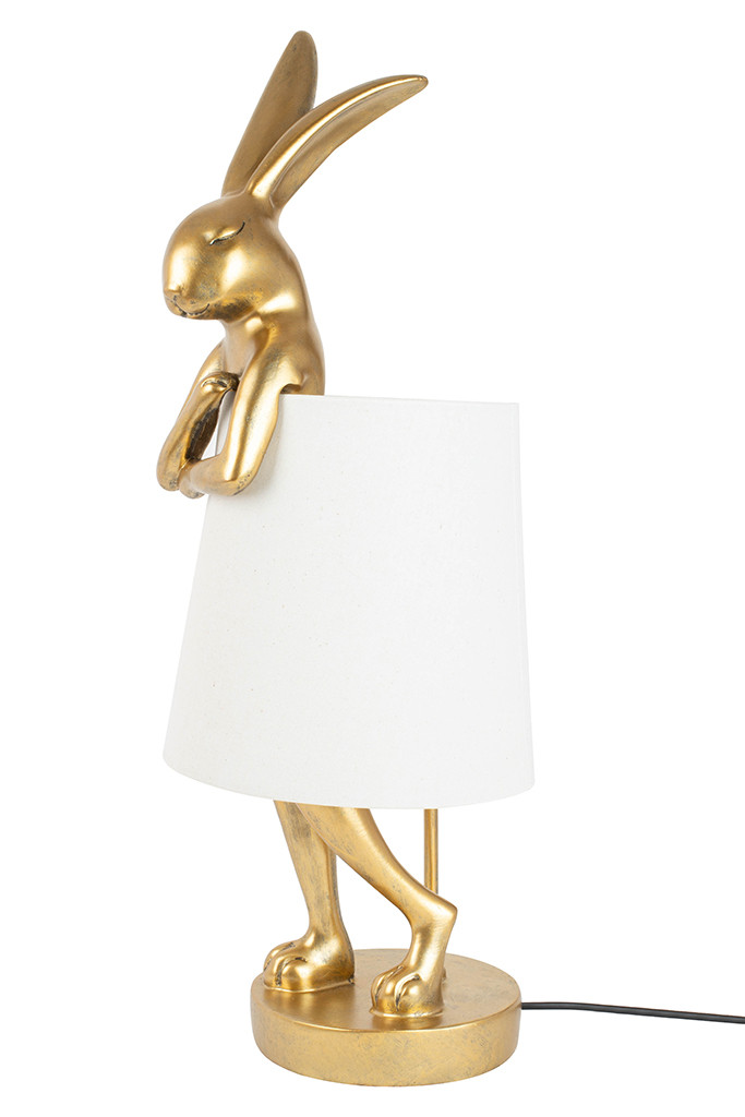 KARE lampa stołowa RABBIT 68 cmzłota / biała