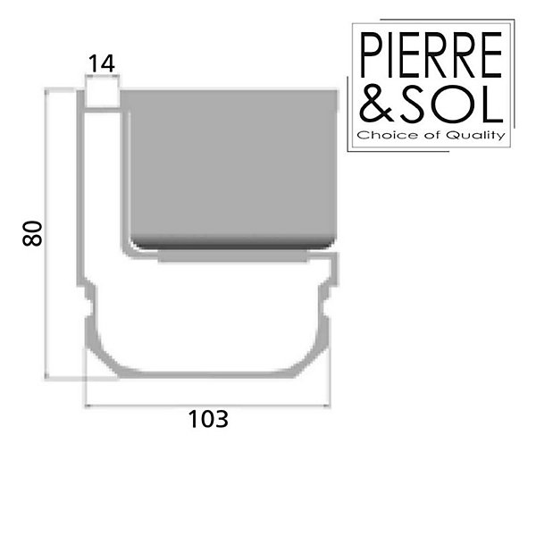 Chambre d'inspection SideDrain - L&S - LINE ECO -130 mm Chambre d'inspection