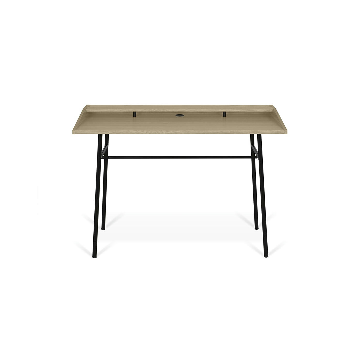 PLY - Bureau  placage chêne naturel et noir