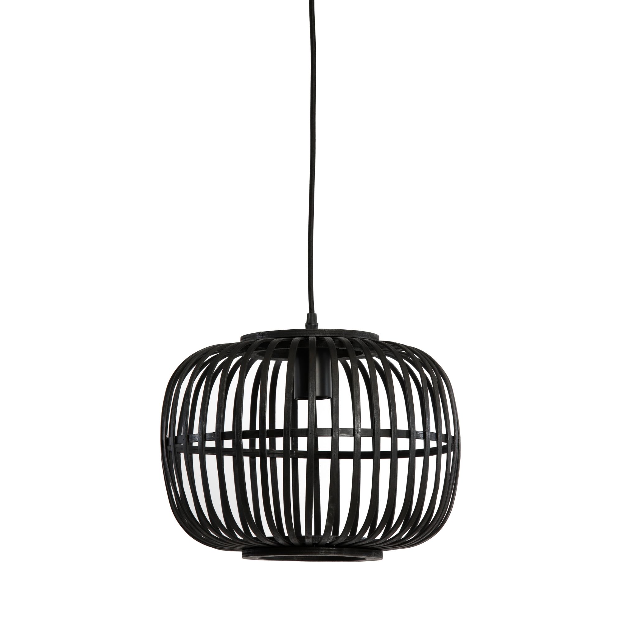 Luqaza hanglamp Sassa - zwart - Ø34cm