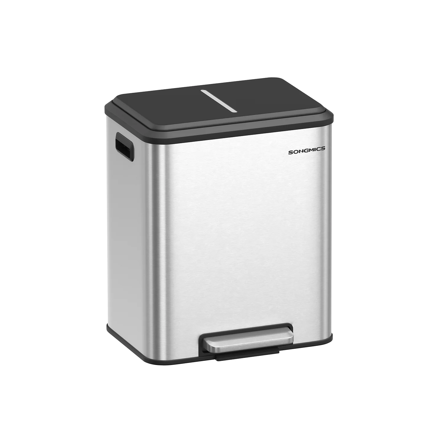 Poubelle de cuisine acier fermeture douce ( 2 x 15 L)