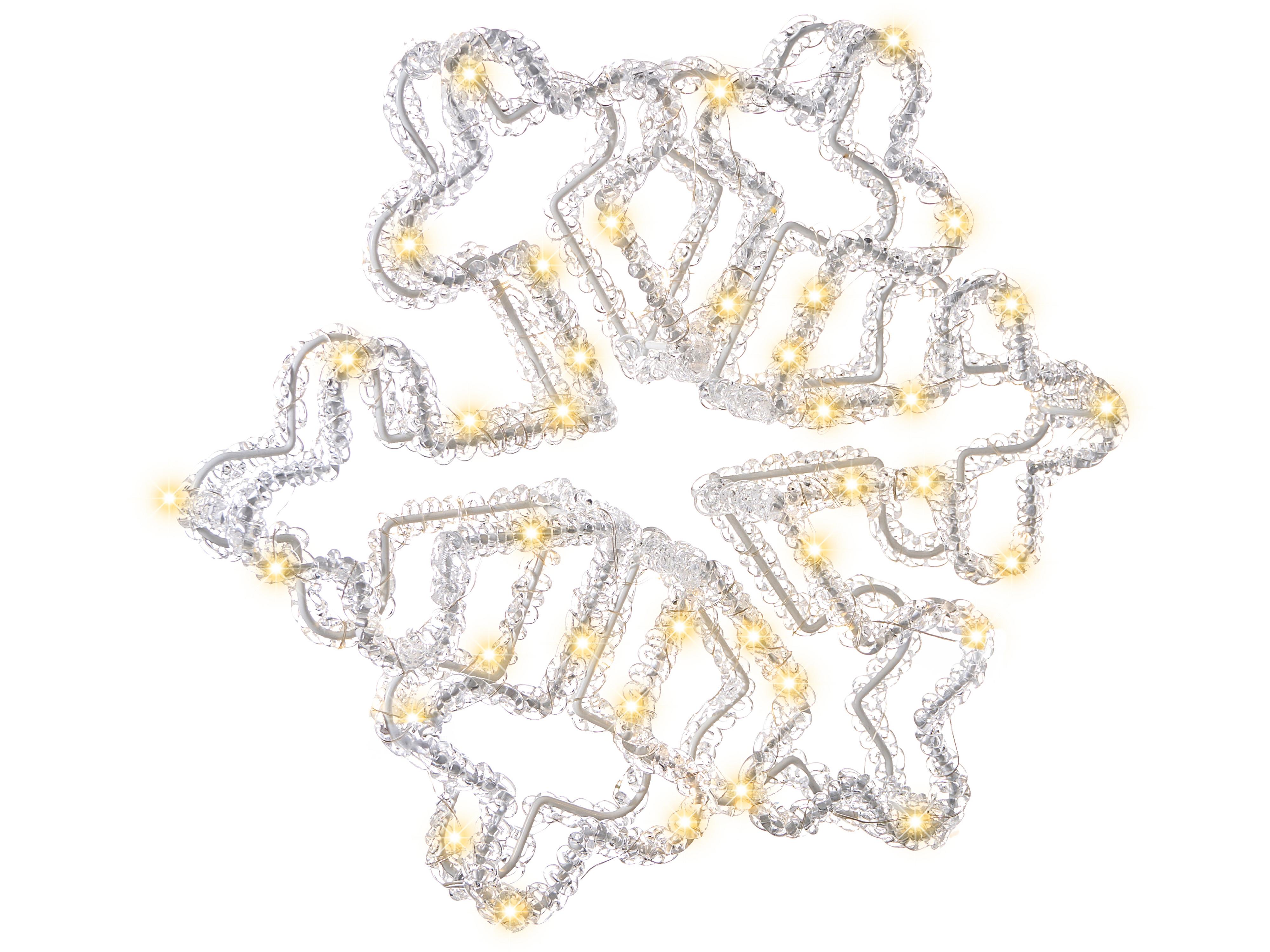 Outdoor Decoration LED SILVERAN Snowflake 28 cm White