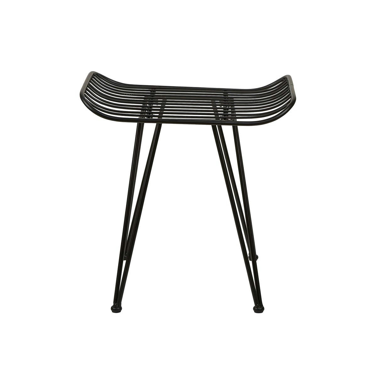 LIVING - Tabouret en fer noir