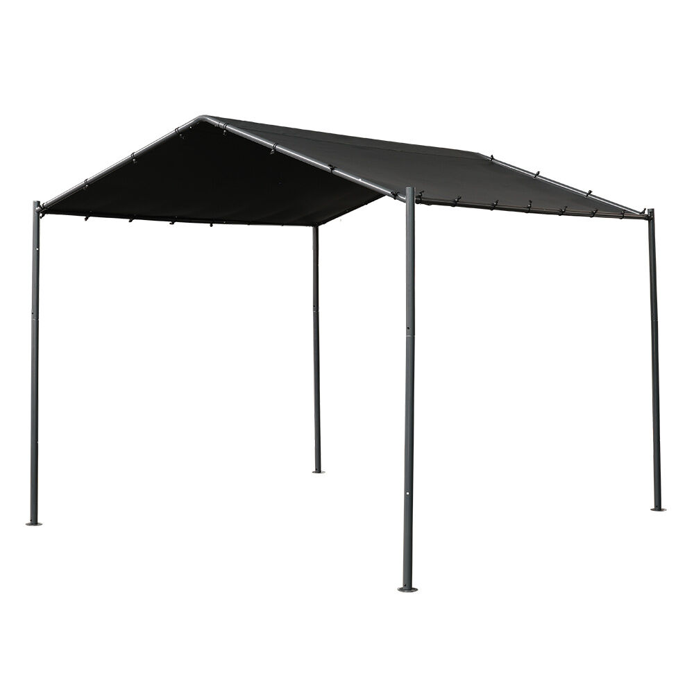 Tonnelle carport Bud Bud toit 2 pentes déperlant UPF50  300x300xH260cm 9m&sup2;