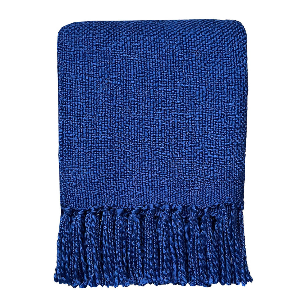 Malagoon Solid Plaid 125 x 150 cm - Diepblauw