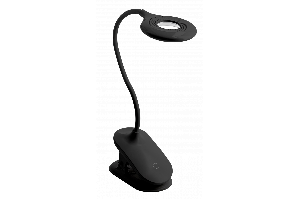 Lampka biurkowa czarna ściemnialna RINGO 4W 200lm 3000K-6000K GTV