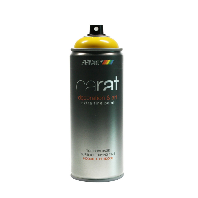 Peinture aérosol Carat Jaune Colza brillante 0,4 L MOTIP