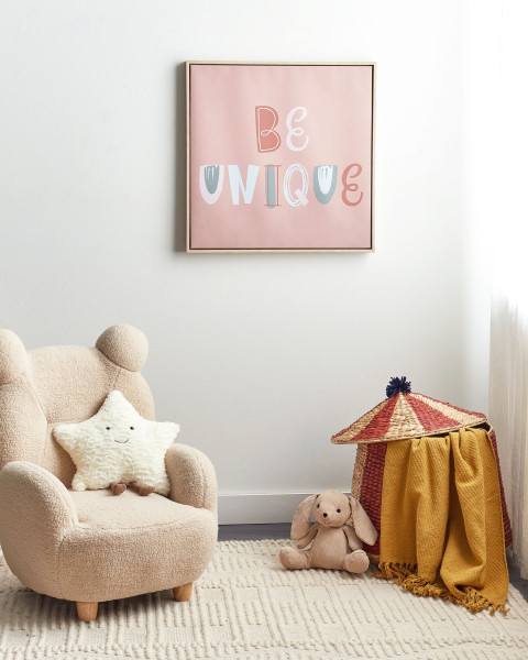 Obraz druk płótno napis 63x63 cm różowy