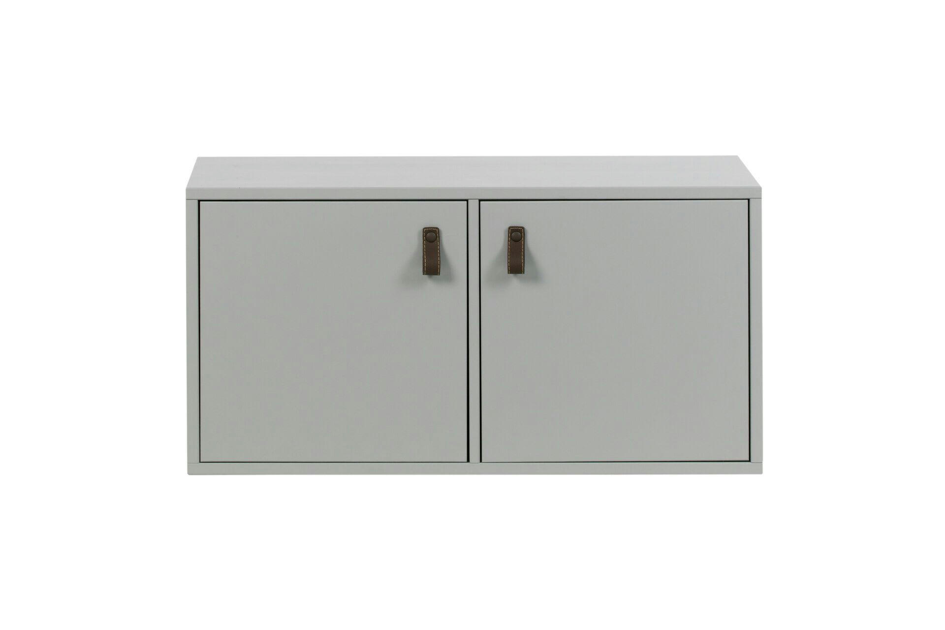 PIN - Cabinet 2 portes fermées en métal gris