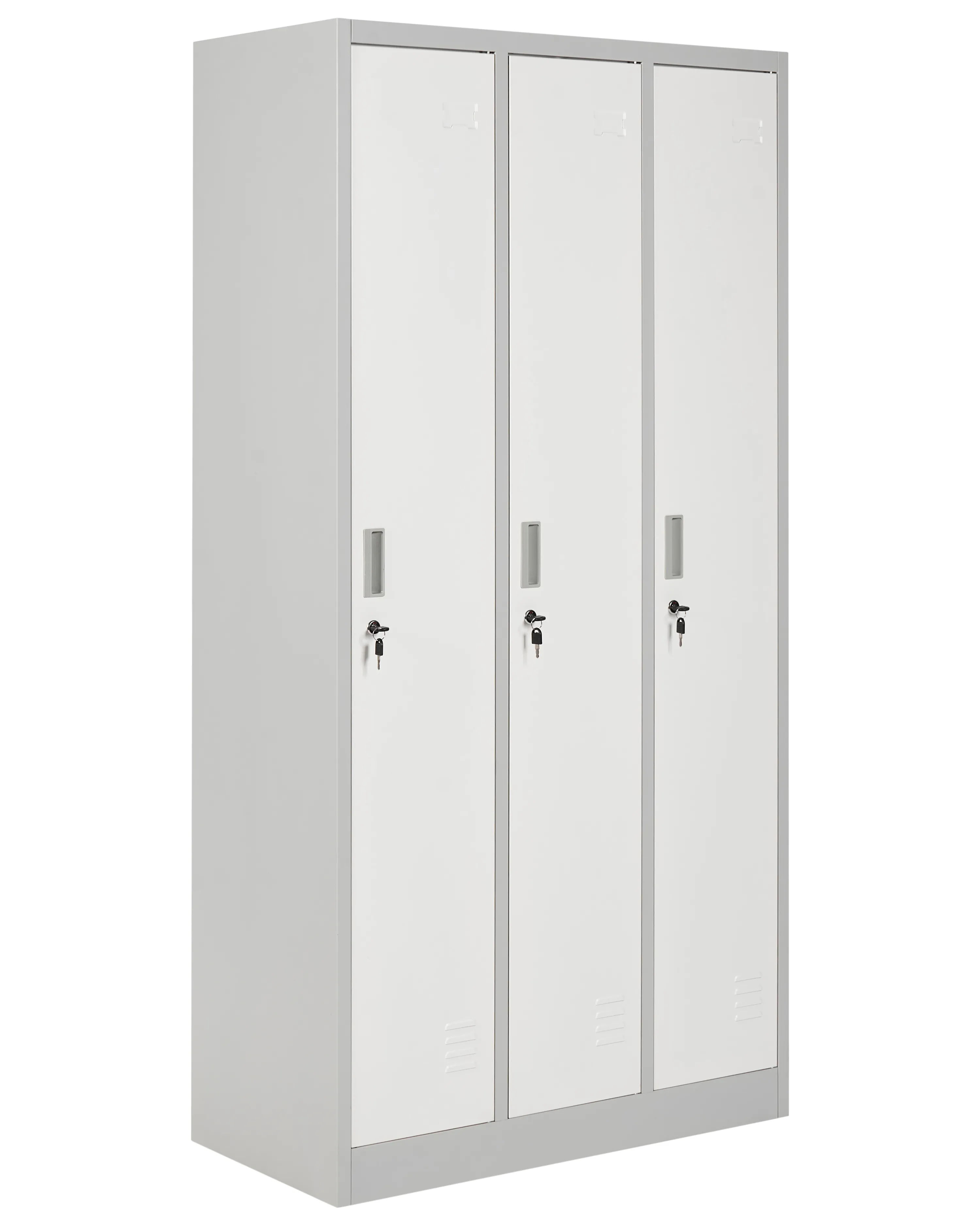 2-Tier Storage Locker ATHLETE Metal Grey/ White