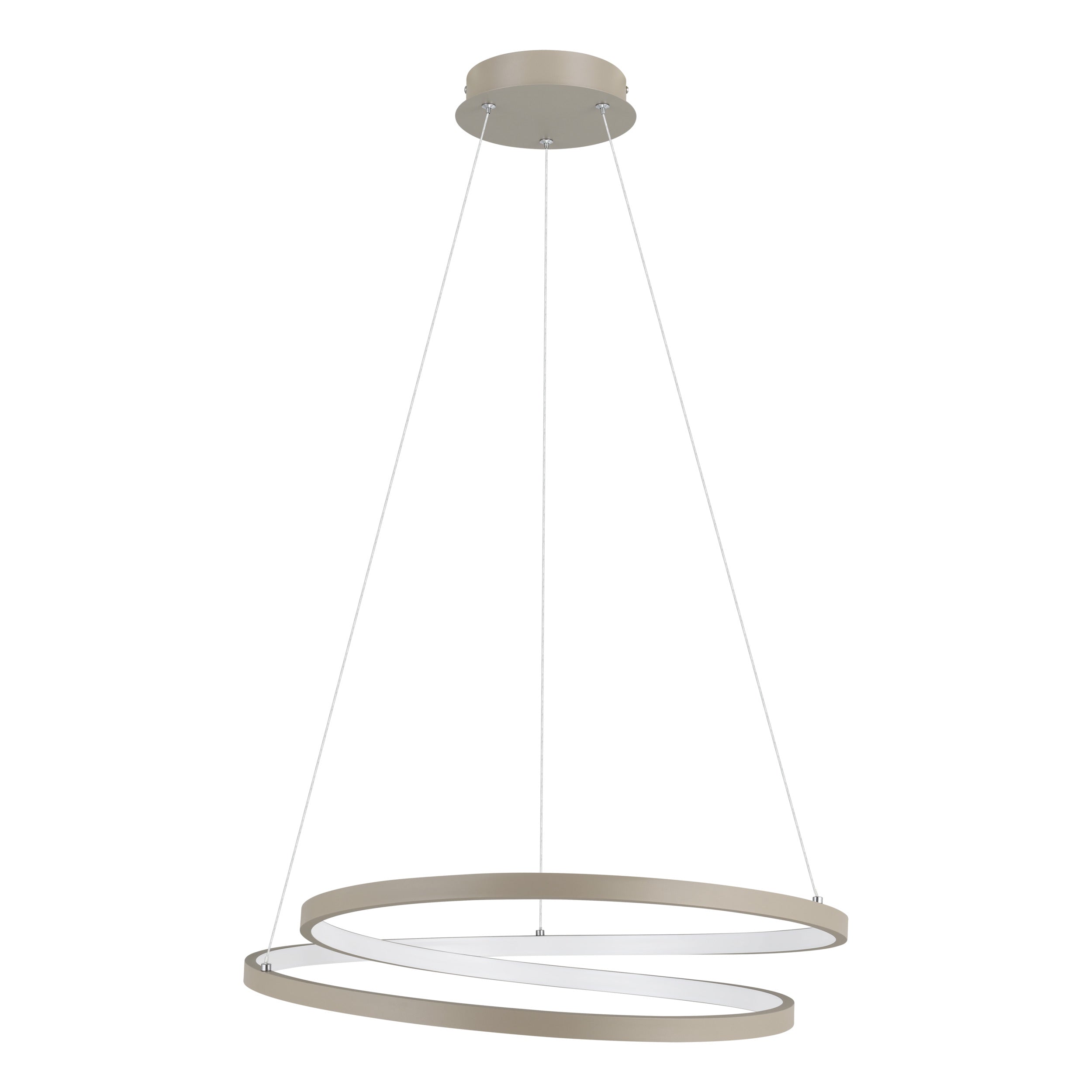 EGLO Ruotale Hanglamp - LED - Ø 55 cm - Zandkleur Beige Wit