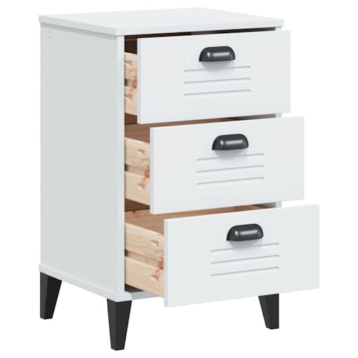 NNEVL Bedside Cabinet VIKEN White Engineered Wood