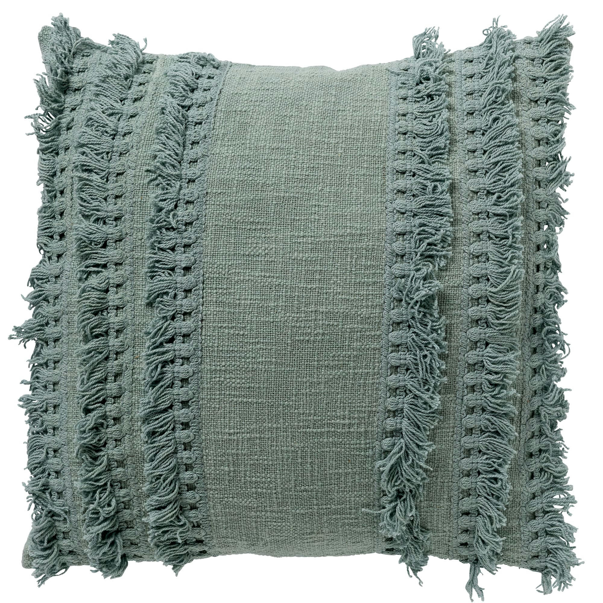 - Coussin - vert en coton 45x45 cm uni
