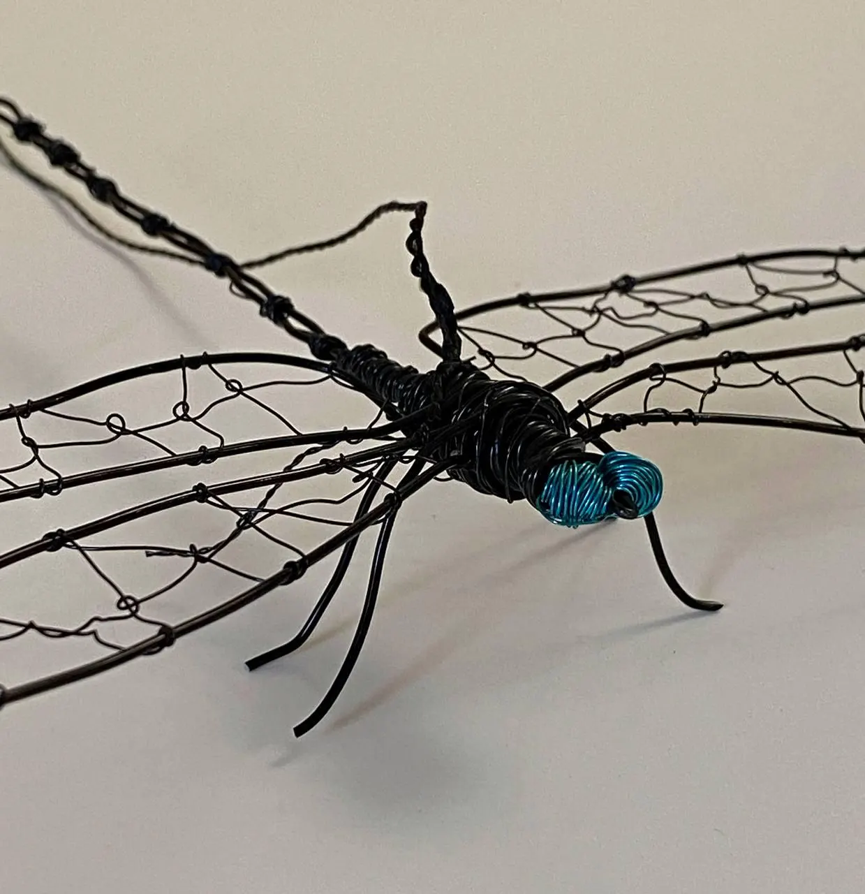 Wire Dragonfly Mobile. Home Decor. Hanging Ornament. Minimalist Style Hanging Art.