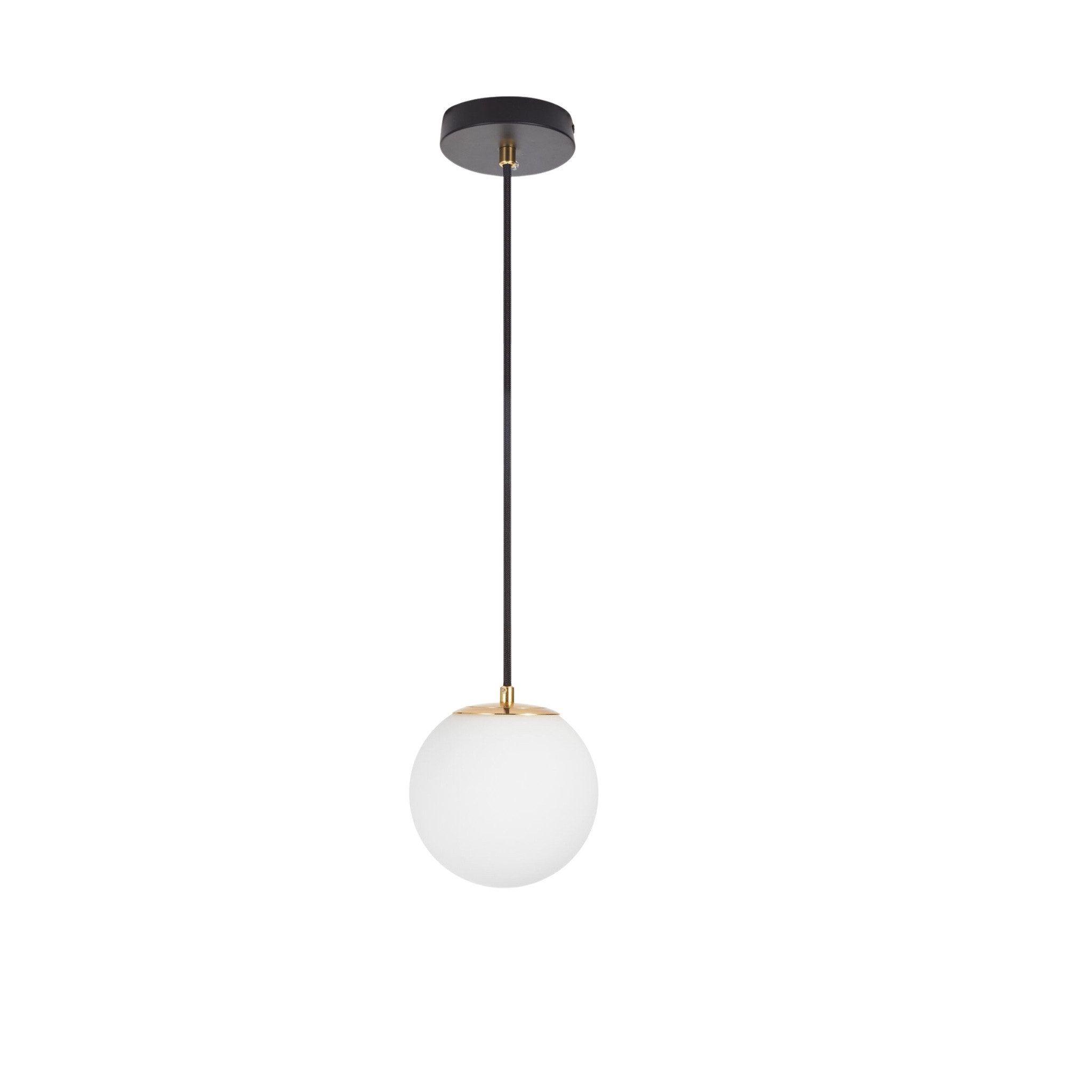 Lampa wisząca LL JORLEN E27 66763 LightLogic złota glamour biała kula 1szt.
