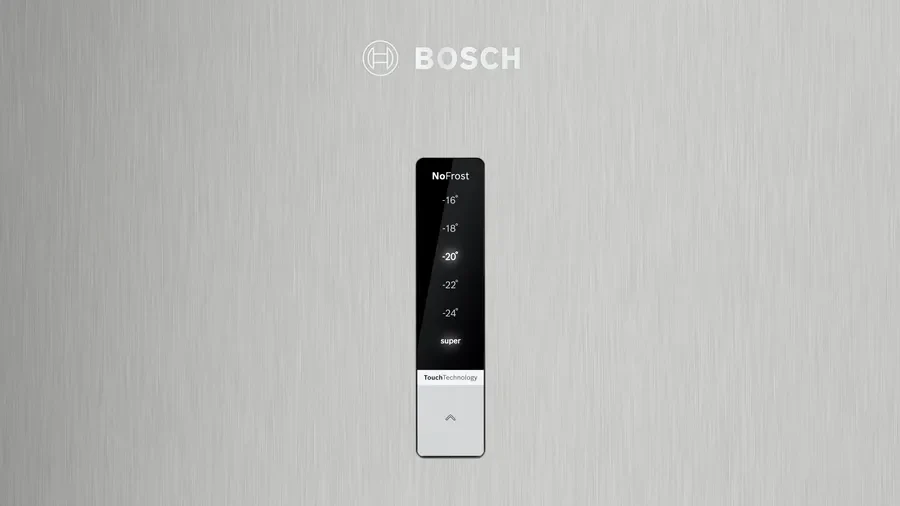Bosch  Free Standing Fridge with Freezer, Stainless Steel Look, 328Lit