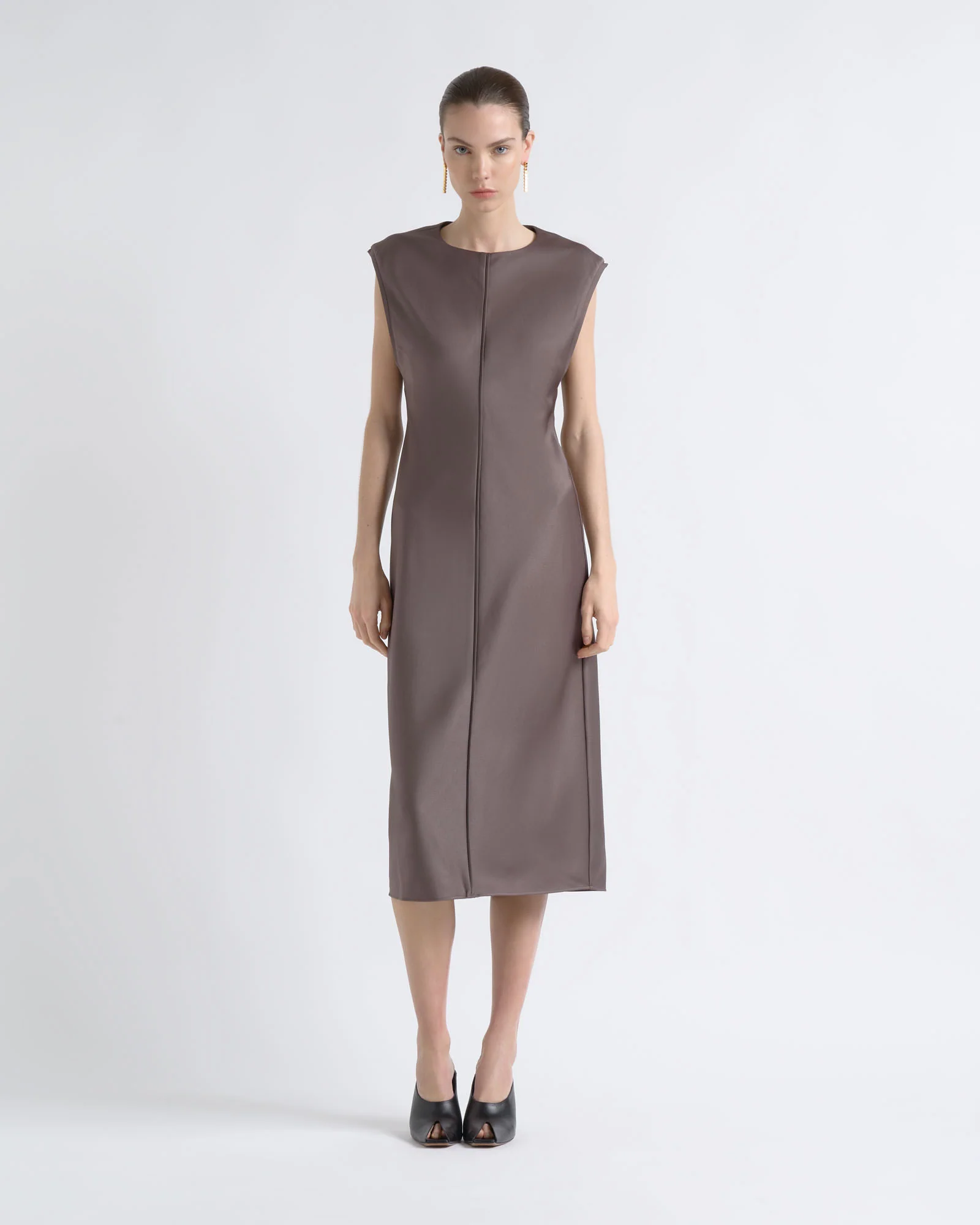 Satin Bias Midi Dress