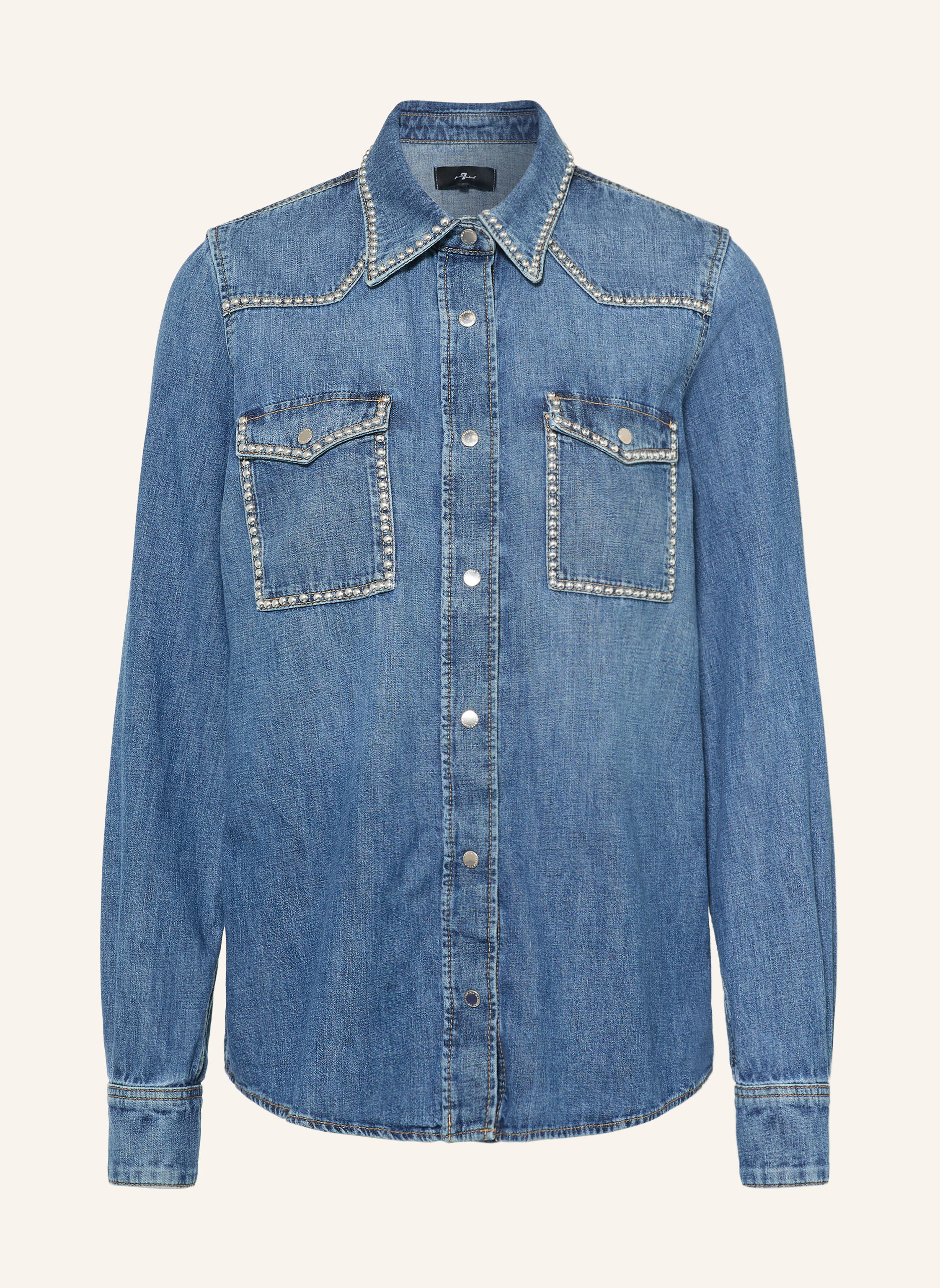 7 for all mankind Jeanshemd mit Nieten