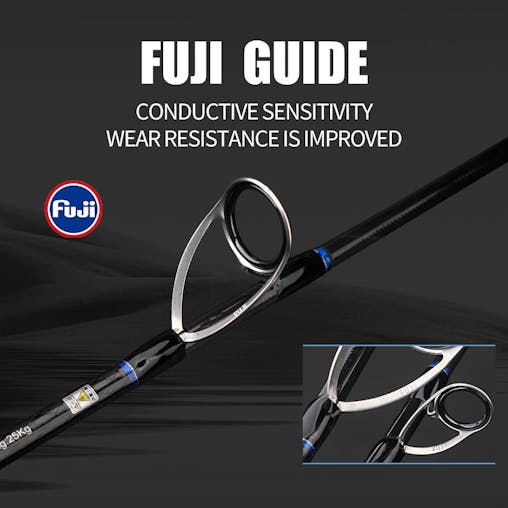 NNEOBA 2-Section Carbon Fiber Fast Jigging Rod PE2-4 Spinning Rod Black