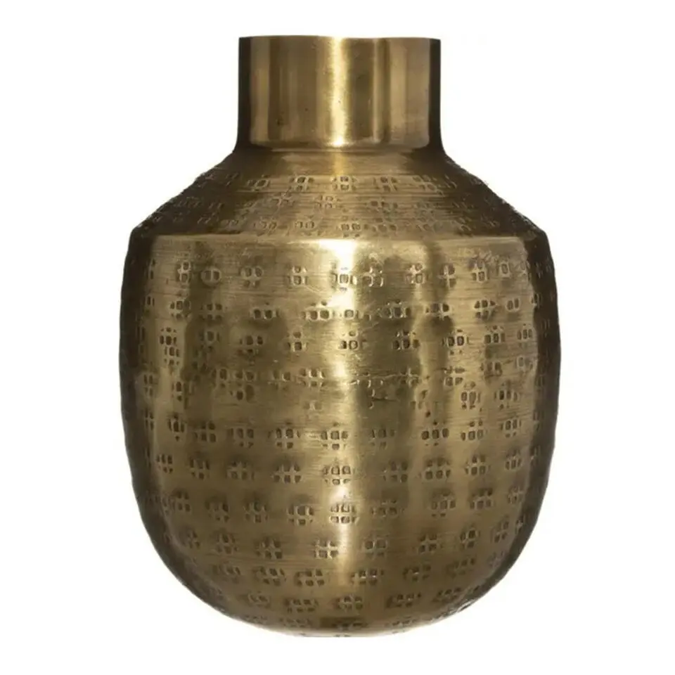 Atmosphera Bloemenvaas Emperor - goud - metaal - D10 x H15 cm