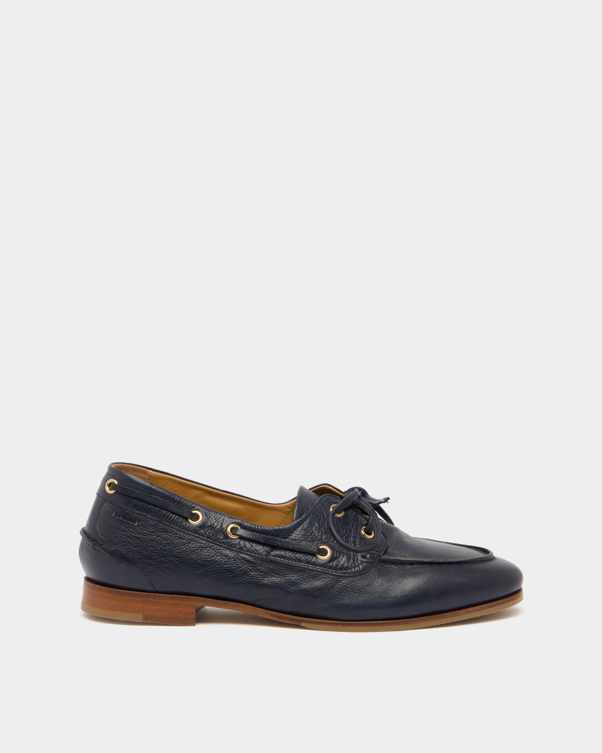 Plume Mokassin aus Leder in Marineblau